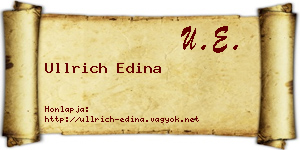 Ullrich Edina névjegykártya